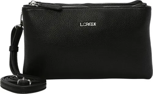 L.Credi Clutch Ella Damen Kunstleder schwarz - Umhängetasche mit praktischem optionalen Riemen, verwandelt sich schnell in eine Crossbody Bag für alle wichtigen Essentials.