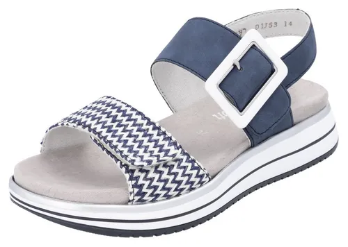 Remonte ELLE-Collection Keilsandalette - Wanderschuhe mit praktischen Klettverschlüssen, gepolsterter, herausnehmbarer Innensohle und leichtem Keilabsatz für optimalen Komfort beim Sommerschuh.