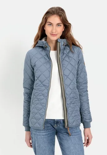camel active Damen Steppjacke aus recyceltem Polyester – Rauchblau - Funktionsjacke aus zertifiziertem, recyceltem Polyester mit winddichten und wasserabweisenden Eigenschaften. Ideal für umweltbewusste Modebewusste!