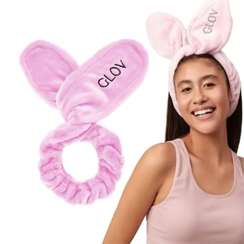 Glov Haarband Hasenohren Haarband Kosmetik Verstellbar für Gesichtsreinigung Haaraccessoires für Frauen Gesichtsreinigung Weiches Material Perfektes Accessoire Beauty-routine Chic mit Niedlichen Ohren