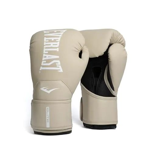 Everlast Elite 2 14oz Boxhandschuhe Champagner - Boxhandschuhe für Sandsack, Pratzen & Sparring mit ergonomischem Griffsteg und atmungsaktiver EverCool-Technologie für maximalen Komfort und Schutz beim Training.