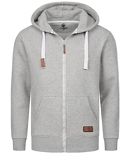 Rock Creek Herren Kapuzenpullover H-341 Grau XXL - Modischer Kapuzenpullover mit Reißverschluss für einen modernen Look. Aus atmungsaktivem Polyester-Baumwoll-Gemisch, ideal für aktive Tage. Praktische Seitentaschen für Essentials!
