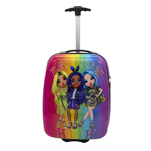 Undercover Rainbow High Polycarbonat Trolley - 16 Inch - Kindergepäck mit leichtem und robustem Design, ideal für Rainbow High Fans. Ausziehbare Teleskopstange und praktische Fächer für einen einfachen Transport der Lieblingssachen.