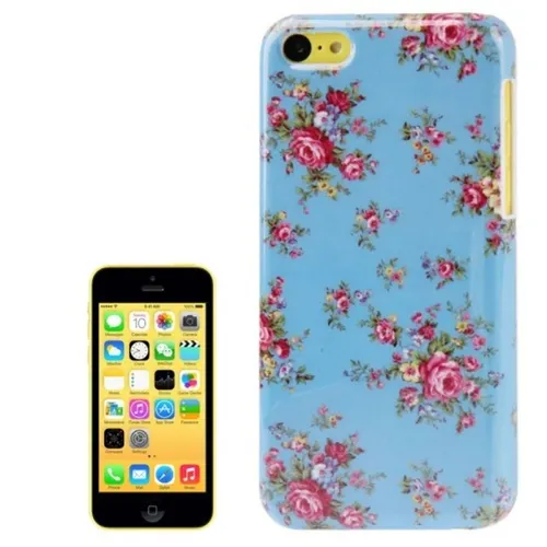 Handyhülle Hard Schale Case Etui Rahmen Hülle Case Rosen für Apple iPhone 5C TOP
