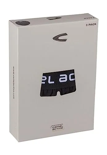 Camel Trunks Men Trunks 3er Box schwarz M/48-50 - Retroshorts für Herren, aus hochwertiger Baumwolle für besten Tragekomfort und Atmungsaktivität, ideal für aktive Männer.