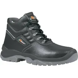 U-Power Sicherheitsstiefel Reptile Gr. 44 schwarz S3 SRC - Arbeitsschutzschuhe mit wasserabweisendem Rindleder, Stahlkappe und rutschfester PU/PU-Sohle für sicheren Halt in nassen Umgebungen. Ideal für Montagearbeiten.