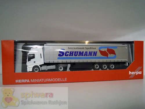 Herpa 310048 Iveco Stralis XP Gardinenplanen-Sattelzug 