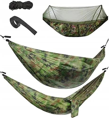 MT MALATEC Hängematte mit Moskitonetz Ultraleichte Hängematte für Outdoor Camping Wandern Reisen 260x140cm 10149