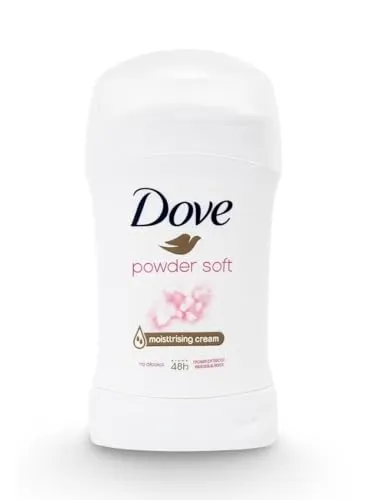 Dove Powder Soft Damen Anti-Transpirant Deo Creme Stick für 48h Schweißschutz und langanhaltenden Duft mit ¼ Feuchtigkeitscreme 50ml