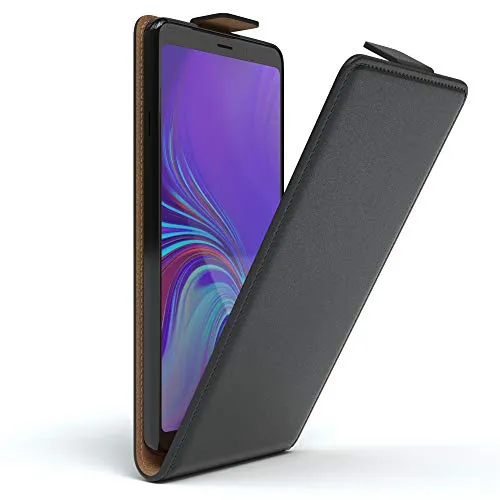 EAZY CASE Hülle kompatibel mit Samsung Galaxy A9 (2018) Hülle Flip Cover zum Aufklappen, Handyhülle aufklappbar, Schutzhülle, Flipcover, Flipcase, Flipstyle Case vertikal klappbar, Kunstleder, Schwarz