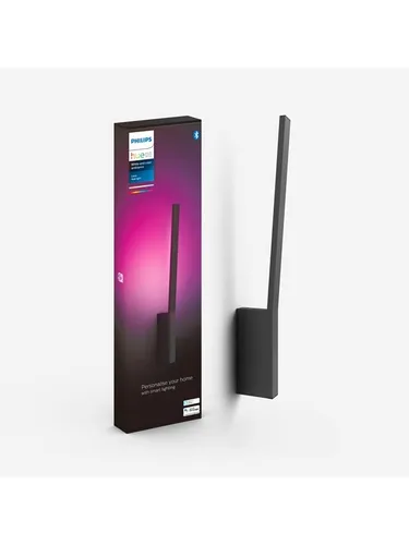 Hue Liane Wall Light - Black - Hue White and Color Ambiance Wandleuchte, 12,5W, steuerbar per App oder Sprachbefehl, bietet 16 Millionen Farben und eine Lebensdauer von bis zu 25.000 Stunden.
