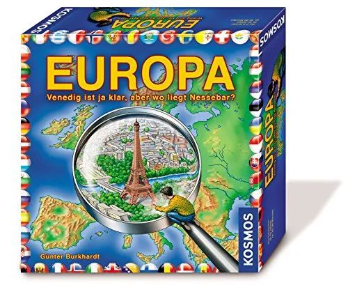 Kosmos 6906870 - Europa Gesellschaftsspiel - Entdecke die Vielfalt Europas mit diesem preisgekrönten Gesellschaftsspiel, ideal für Mädchen und Jungen ab 8 Jahren. Fördert Teamarbeit und strategisches Denken.