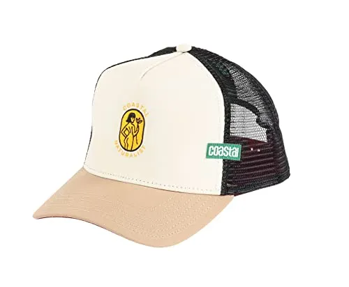 Coastal Naturalist Trucker Snapback Cap - Stylische Baseball Cap für Herren mit gebogenem Schirm und atmungsaktivem Mesh-Einsatz, ideal für den Sommer und individuell anpassbar durch Snapback-Verschluss.