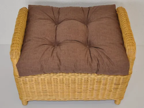 Rattani Sesselauflage Polster Kissen für Rattan Ohrensessel Rattansessel, Dunkelbraun