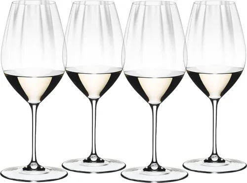 RIEDEL Performance Riesling Weingläser 4er Set - Rotweingläser aus klarem Kristallglas, premium maschinell gefertigt für höchste Präzision und Genuss.