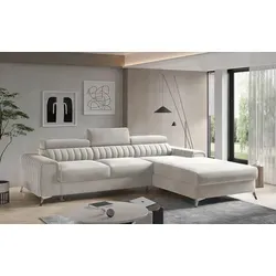 Mid.you Ecksofa Beige L-Form 3-Sitzer 278x205 cm Made in EU - Beige Ecksofa in L-Form mit großzügigen Maßen von 278x205 cm. Ideal für dein Wohnzimmer, überzeugt durch modernes Design und hochwertige Verarbeitung. Made in EU für geprüfte Qualität.