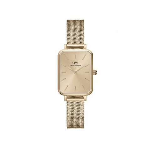 Daniel Wellington Quarzuhr Damen - Elegante Klassikuhr in Roségold - Armbanduhren, stilvolle und moderne Quarzuhr mit eckigem Gehäuse und wasserdicht bis 3 bar, ideal für trendbewusste Frauen.