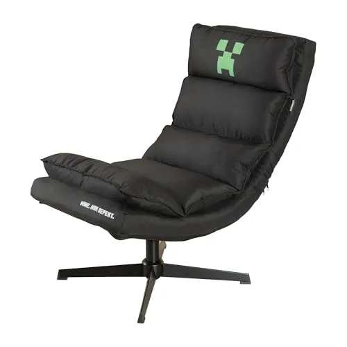 MINECRAFT Gamingsessel - Ergonomischer Drehstuhl für Gamer - Sessel für ultimatives Gaming-Feeling mit stilvollem Minecraft-Design, 360°-Drehfunktion und individuell verstellbarer Rückenlehne für maximalen Komfort.
