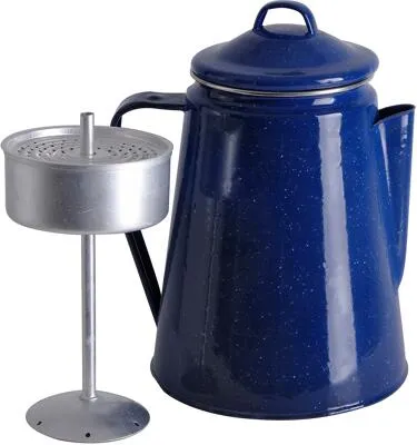 Origin Outdoors Emaille Kaffeekanne Blau 1.8 L in blau von BasicNature