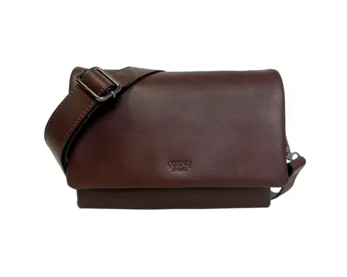 Corno d´Oro Schultertasche Damen Klein Leder in braun von Corno d´Oro
