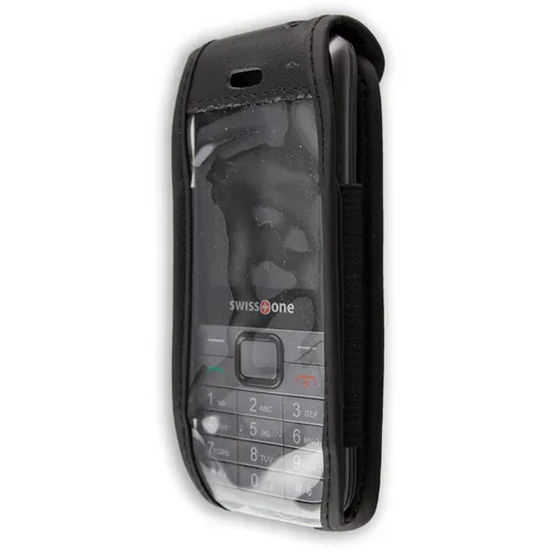 caseroxx Ledertasche mit Gürtelclip für Swisstone SC560 in schwarz aus Echtleder