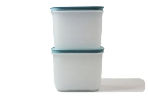TUPPERWARE Gefrier-Behälter 1,1 L weiß-blau hoch (2) von Tupperware