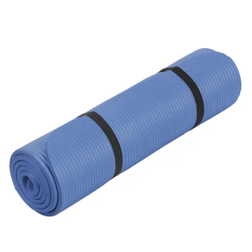 Yogamatte Inkl Tragegurt 190x60x1 cm Blau Gymnastikmatte Sportmatte Fitnessmatte