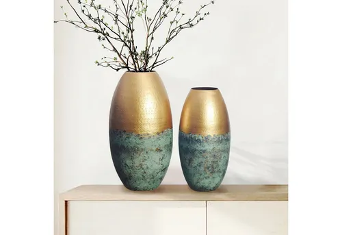 FINEBUY Tischvase FB108781 in gold von FineBuy