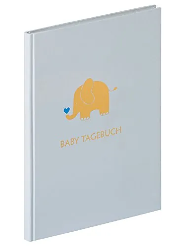 walther design Tagebuch blau 20 x 28 cm mit Prägung, Baby Animal TB-148-L