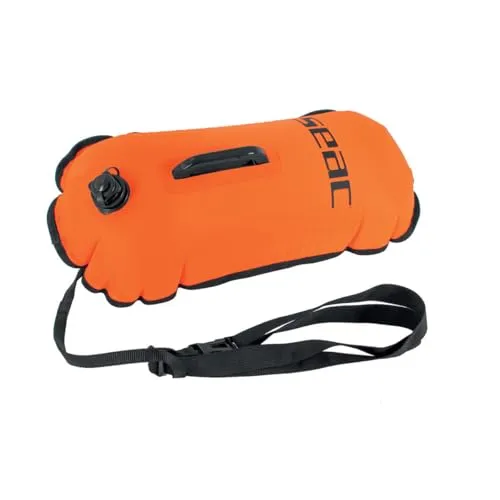 SEAC Hydra Aufblasbare Schwimmboje, 30 x 56 cm, 28 l, Orange - Pull Buoys für Schwimmen, bietet gute Sichtbarkeit und ermöglicht sicheres Ausruhen im Wasser mit verstellbarem Riemen für optimale Bewegungsfreiheit.