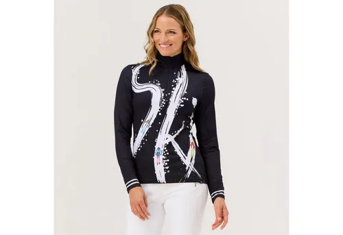 Krimson Klover Langarmshirt Ariel Ski Top schwarz S - Stylisches Langarmshirt für Ski und Freizeit, gefertigt aus 83% recyceltem Polyester. Bequem und funktional – ideal für aktive Tage im Freien.
