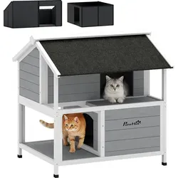 PawHut Katzenhaus aus Holz