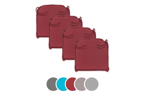 sleepling Sitzauflage Polster Gartenstuhl, (4 Auflagen), Schaumkern, Eckbänder und Einstellband, waschbar, Made in EU