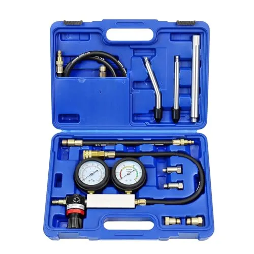 AXILYZE Druckverlust Leck Tester Undichtigkeiten prüfen Ventile Kolbenringe Kopfdichtung Motortester Druckverlustprüfer Zylinderdruck messen Prüfgerät