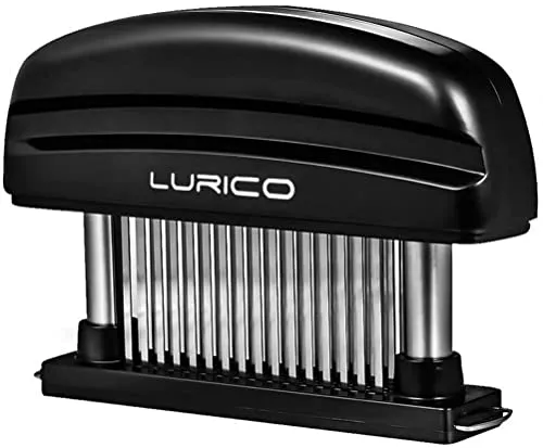 LURICO Fleischzartmacher, Fleischklopfer Meat Tenderizer 48 Edelstahl Ultra Sharp Nadel Klingen Tenderizers, Zum Zart Machen von Rind/Huhn/Schwein/Kalb/Steak Abnehmbar Zum Reinigen, Spülmaschinenfest