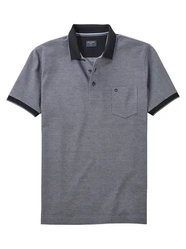 OLYMP Poloshirt Casual Two-Tone Piqué - Herren-Shirt aus 100% Baumwolle mit seitlichen Schlitzen für mehr Bewegungsfreiheit und einem modernen Two-Tone Design.
