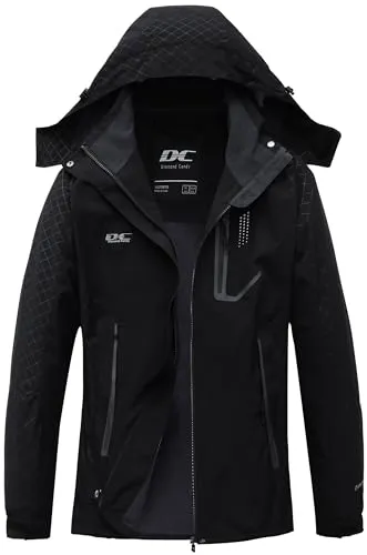DCmount Regenjacke Damen Wasserdicht übergangsjacke damen Outdoor Wanderjacke softshelljacke für damen mit Kapuze