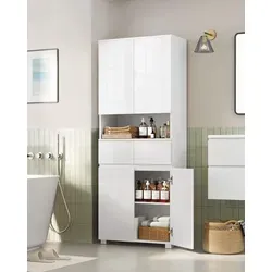 VASAGLE Badezimmerschrank, Badschrank mit verstellbaren Ablagen