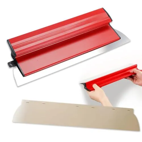 yotutun Flächenspachtel Profi Rostfrei Edelstahl, 40cm Edelstahlklinge Spachtel Werkzeug Glättspachtel Z Spachtel Fassadenspachtel Flexible Skimming Blades für für Decken Verputzen, Wände