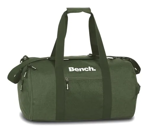 Bench. Sportbag Khaki/Reed - Sporttasche für Kinder in trendiger Khaki-Farbe, mit praktischen Funktionen und ideal für Sport und Freizeit. Maße: 47 x 30 x 25 cm.