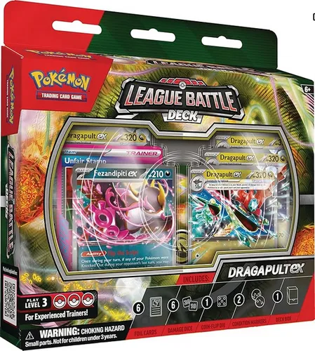 Pokémon April League Battle Deck Dragapult – Starke Strategie für Turniere - Sammelkarten Deck für Pokémon-Fans, ideal für Wettkämpfe und strategisches Spielen mit Dragapult als Hauptfigur.
