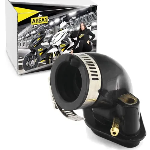 Area1 Ersatz Ansaugstutzen für 125/150ccm 4T kompatibel mit Baotian Sym AGM Nova Motors Guoben Lexmoto Ering Rex Keeway Neco Lingben Wangye Znen RS Ultima FlexTech 152/157QMI/GY6 Lingtian Tauris Jiaju