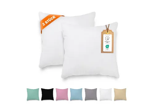 Veluna Home Kissenbezüge 100% Baumwolle(2er-Set) Renforcé Kissenbezug mit Reißverschluss, 2 Stk. - Dicht gewebt mit 57 Fäden/cm² - Kopfkissenbezug