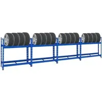 PROREGAL Reifenregal Tiger 4x für bis zu 32 Reifen - Stabiles Reifenregal von PROREGAL für die platzsparende Lagerung von bis zu 32 Reifen. Verstellbare Ebenen und einfache Steckmontage sorgen für Flexibilität und Benutzerfreundlichkeit.