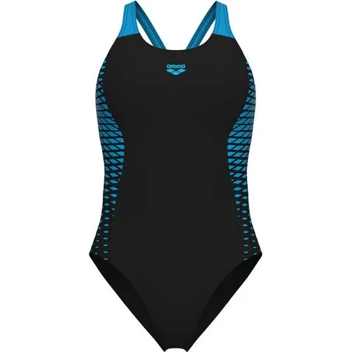 ARENA Openings Damen Badeanzug, Black/Turquoise, 36 - Badeanzüge mit UPF 50+ UV-Schutz, schnell trocknend und chlorbeständig. Stilvolles Design und breite Rückenöffnung für optimale Bewegungsfreiheit.