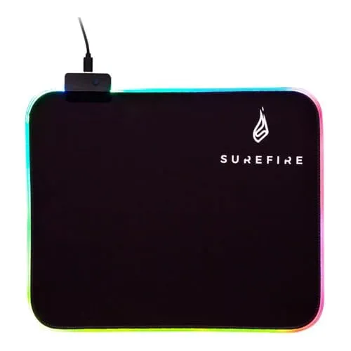 Surefire Gaming Silent Flight RGB-320 Gaming-Mauspad - Mauspads: Beleuchtet mit 14 RGB-Modi, optimiert für Präzision und Kontrolle, ideal für intensives Gaming und rutschfester Halt.