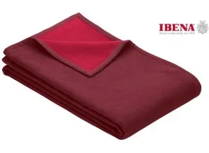 Wohndecke Cotton Pur von IBENA in rot von IBENA