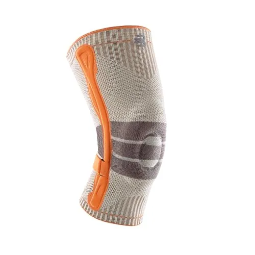BAUERFEIND Outdoor Knee Support - Kniebandage zum Wandern - Medizinische Verbrauchsmaterialien für Knie, optimale Stabilität und Schutz beim Wandern dank individuell einstellbarem Strapsystem aus atmungsaktiver Merinowolle.