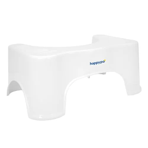 HappyPo Toilettenhocker für mehr Komfort - Toilettensitze, ergonomisches Design zur Unterstützung bei Hämorrhoiden und Verstopfung, fördert eine natürliche Sitzposition.