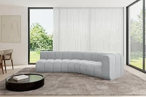 ALTDECOR Modulares Sofa Ecksofa in L-Form Corner modular Sofa Eckcouch Couch Wohnlandschaft Cauchsofa Bodensofa Polstersofa Karex-L1-308x194x70 cm Grau